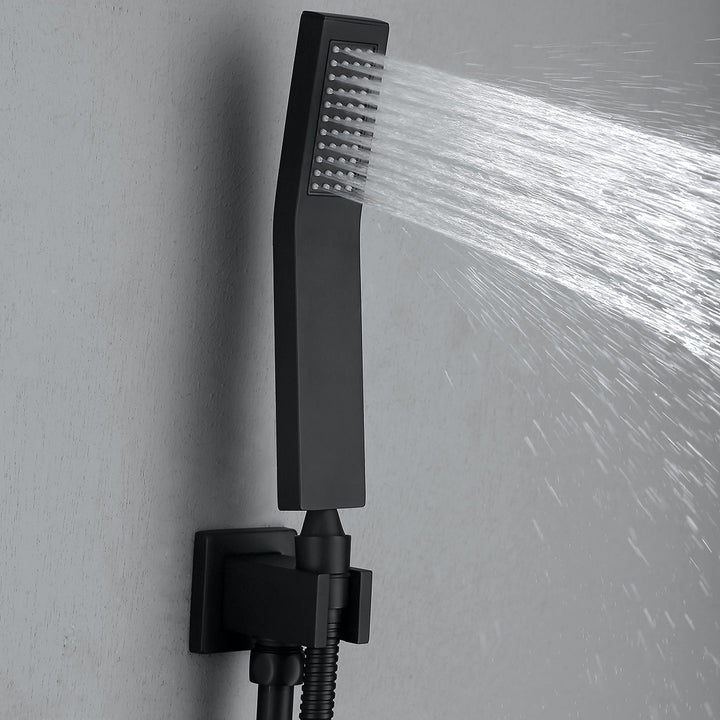 Wall-Mounted Rain Shower System with Convenient Hand Shower - Modland