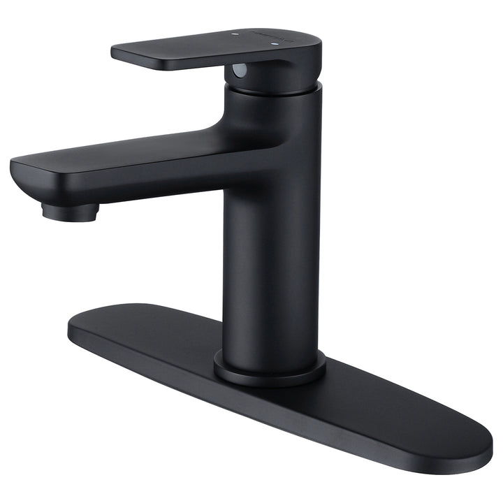 Sleek and Stylish: Matte Black Single Hole Bathroom Faucet - Modland