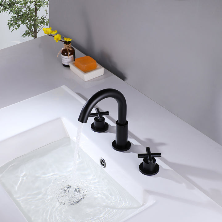 Deck Mounted Dual Handle Widespread Bathroom Faucet - Modland