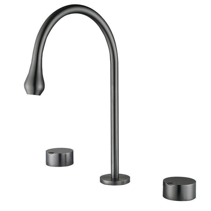 Deck Mounted Widespread Dual Handles Bathroom Faucet - Modland