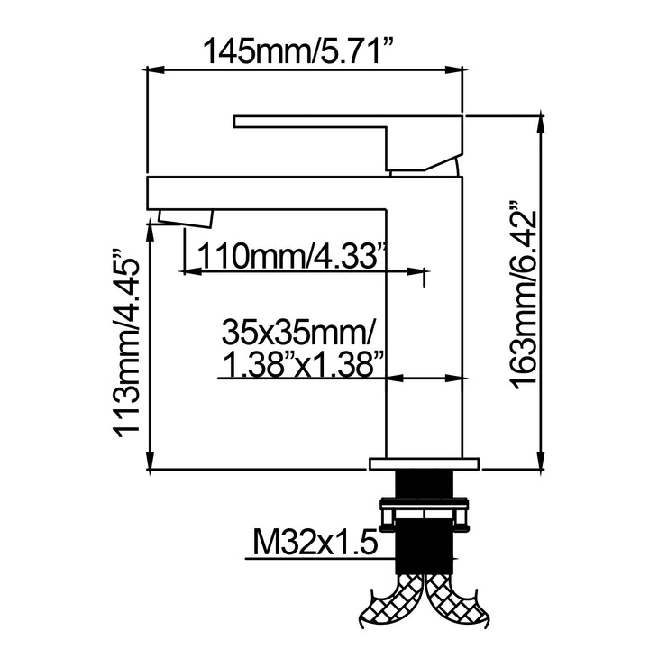 Deck Mounted Single Hole Bathroom Faucet With 6-inch Deck Plate - Modland