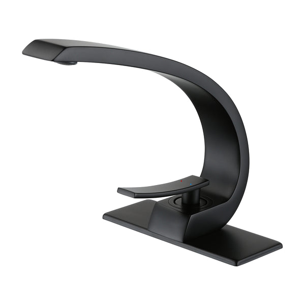 Effortless Elegance: Single Hole Bathroom Sink Faucet with 6-inch Deck Plate
